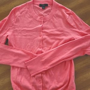 J. Crew bright peachy pink cardigan